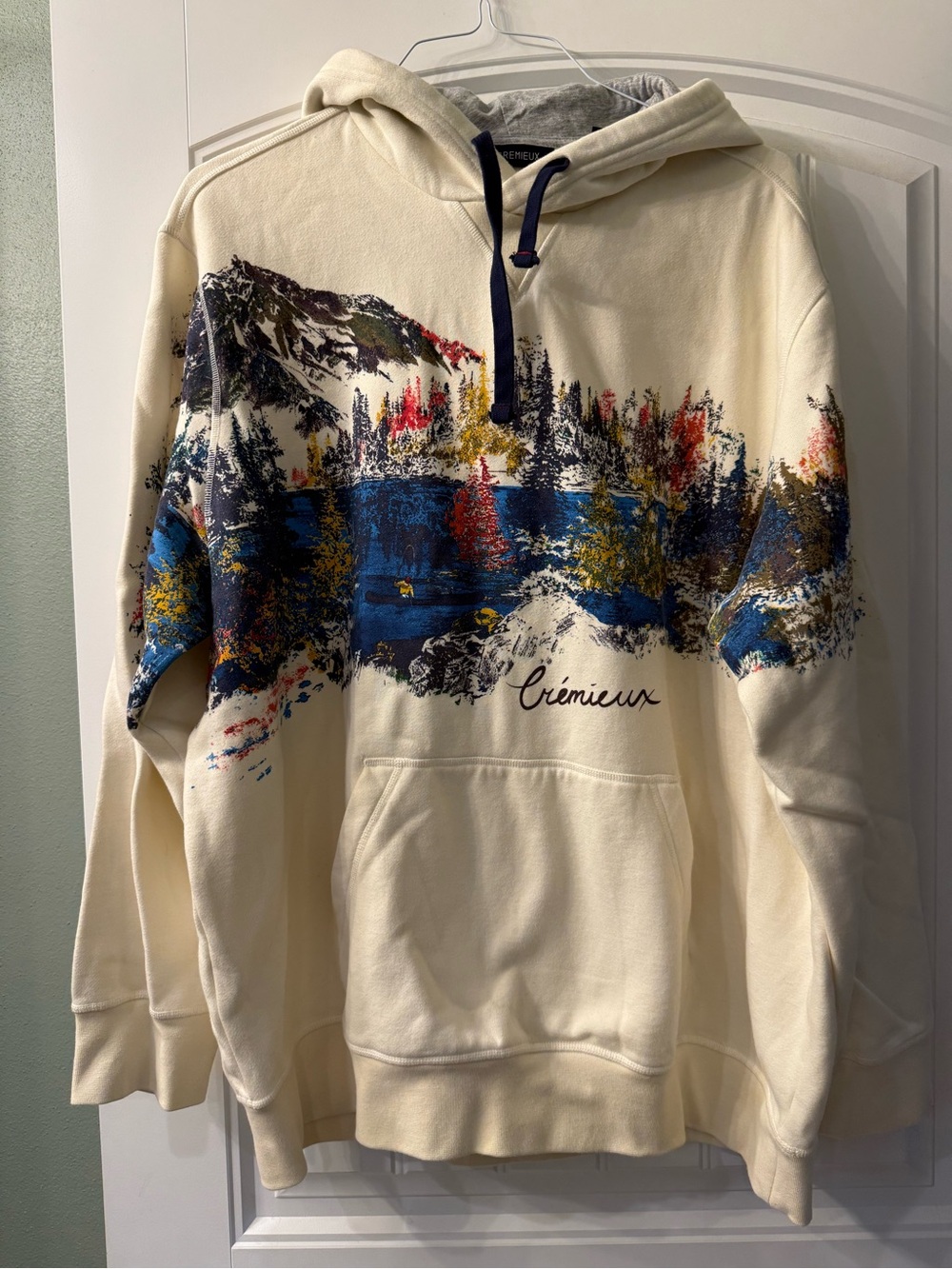 Daniel Cremieux Cream and Heather Gray Pullover Hoodie